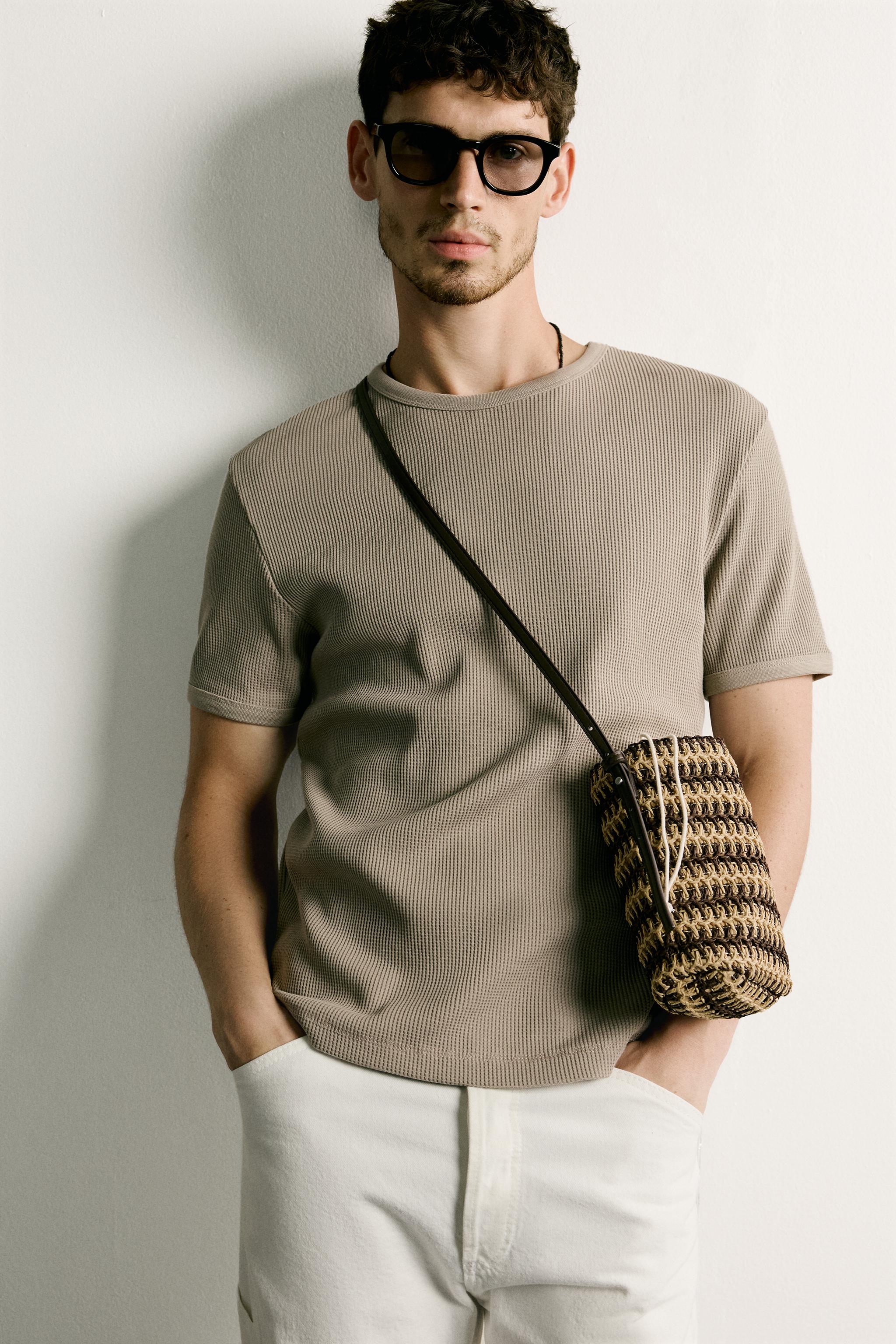 BRAIDED VERTICAL CROSSBODY BAG